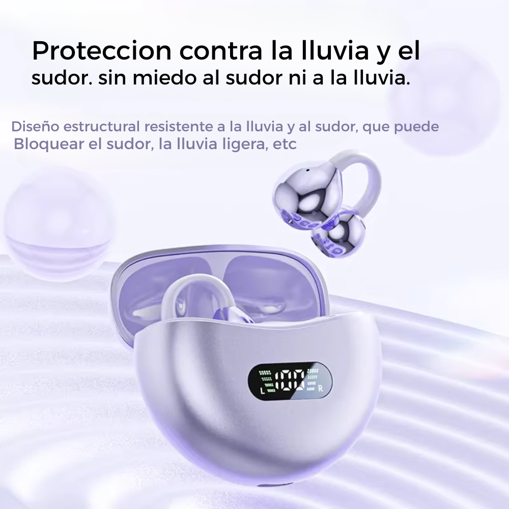 Auriculares Bluetooth Clip Ows Negros Aros unisex