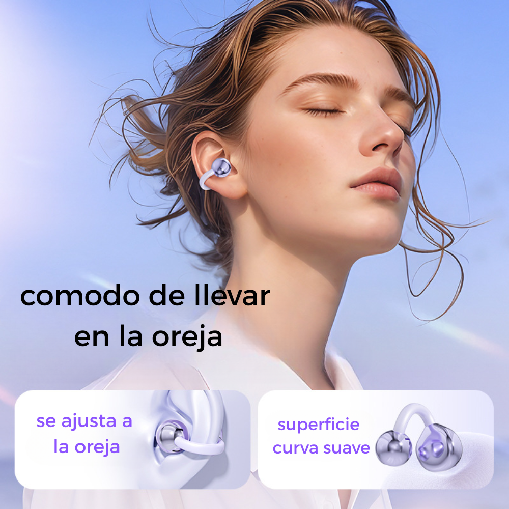 Auriculares Bluetooth Clip Ows Beige Aros