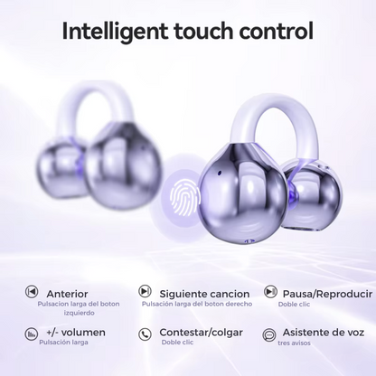Auriculares Bluetooth Clip Ows Beige Aros