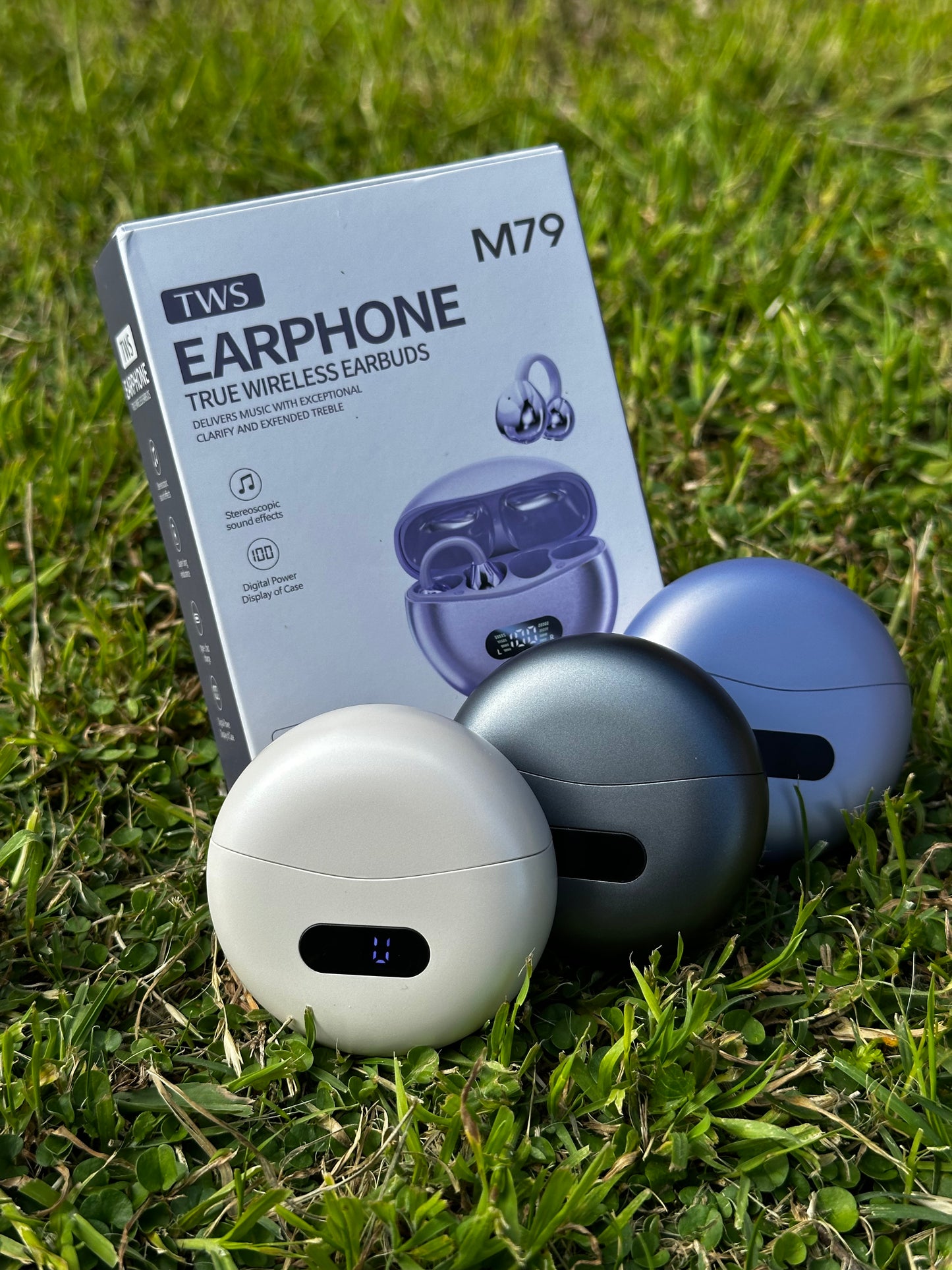 Auriculares Bluetooth Clip Ows Violetas Blancos Negros Aros